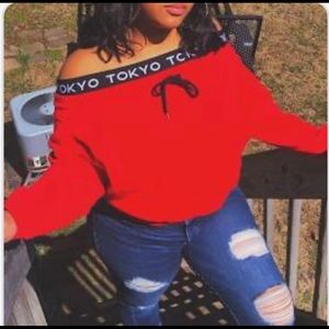 Tokyo Red Off-the-Shoulder